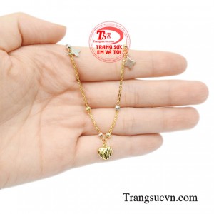 Lắc chân vàng tinh tế chất lượng.