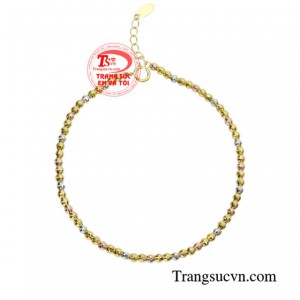 Lắc tay bi vàng duyên dáng vàng 10k chất lượng, nhập khẩu Italy phù hợp cho những cô nàng theo phong cách nữ tính