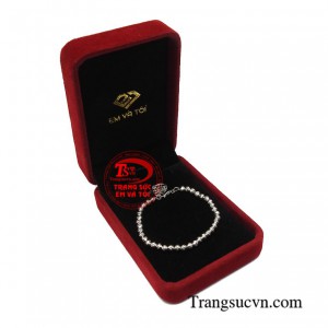 Lắc tay bi vàng trắng cá tính chế  tác theo yêu cầu