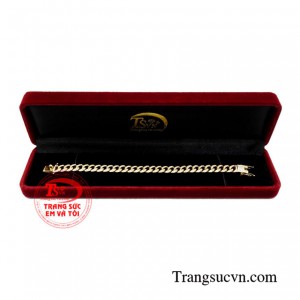 Lắc tay nam vàng lịch lãm đẹp.