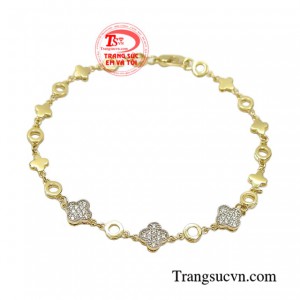 Lắc tay vàng tây xinh xắn vàng 10k nhập khẩu Korea chất lượng, bền đẹp