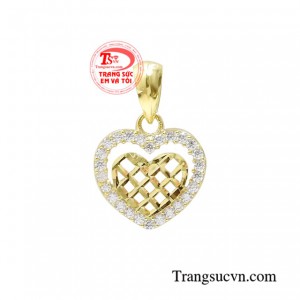 Mặt dây chuyền nữ duyên dáng vàng 10k chất lượng đẹp, chất lượng cao