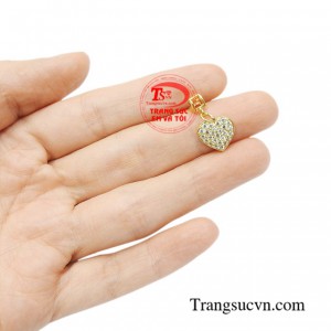 Mặt dây trái tim phong cách đẹp tinh tế