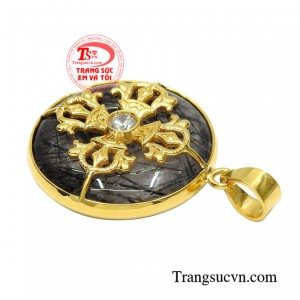 Mặt dây vàng thạch anh tóc đẹp giao hàng nhanh trên toàn quốc.