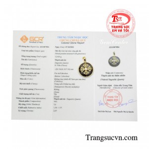 Mặt dây vàng thạch anh tóc đẹp
