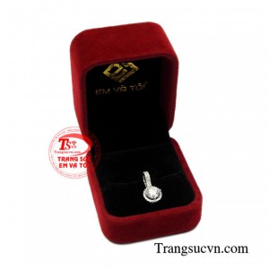 Mặt dây vàng trắng nữ thanh tú