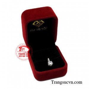 Mặt dây vàng trắng nữ xinh xắn