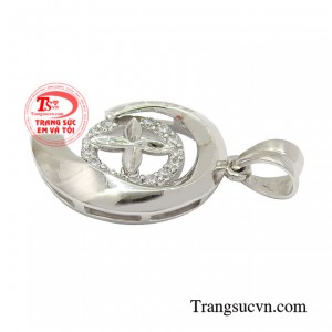 Mặt dây vàng trắng xu hướng nhận đặt chế tác theo yêu cầu, bảo hành 12 tháng.