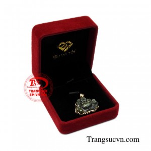 Mặt vàng Di Lặc sapphire bình an