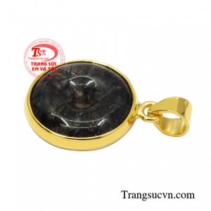 Mặt vàng thạch anh tóc may mắn thanh toán an toàn, đảm bảo chất lượng.