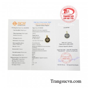 Mặt vàng thạch anh tóc may mắn