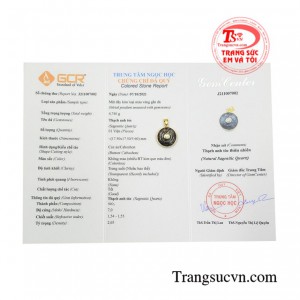 Mặt vàng thạch anh tóc tinh tế