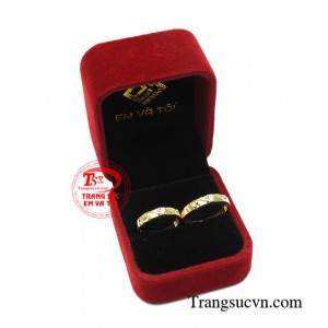 Nhẫn cưới vàng bền lâu sang trọng cho các cặp đôi