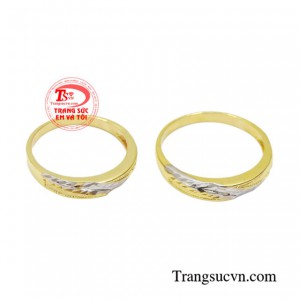 Nhẫn cưới vàng cao cấp khắc tên theo yêu cầu