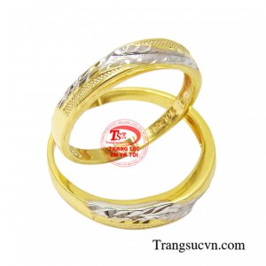 Nhẫn cưới vàng tây chất lượng, bền đẹp, chế tác theo yêu cầu