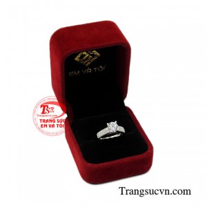 Nhẫn nữ bạc thanh lịch thanh toán an toàn.