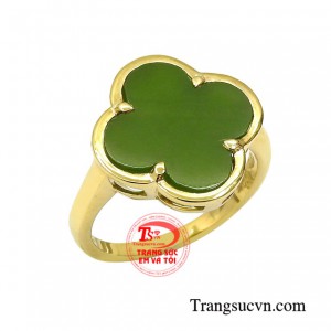 Nhẫn vàng cẩm thạch tinh tế nhận đặt chế tác theo yêu cầu.