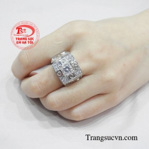Nhẫn vàng trắng nam giới xu hướng