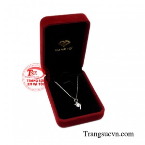 Bộ mặt dây vàng trắng hiện đại