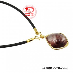 Bộ mặt vàng thạch anh tóc đỏ thanh toán an toàn.