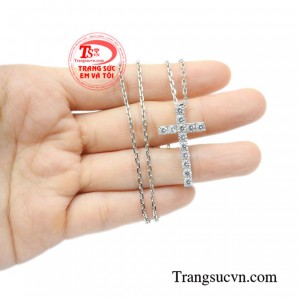 Bộ thánh giá vàng trắng an lành bảo hành uy tín.
