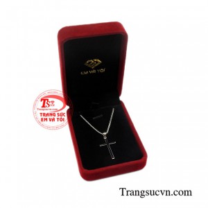 Bộ thánh giá vàng trắng tinh tế