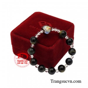 Chuỗi mân côi mắt hổ an lành đẹp.