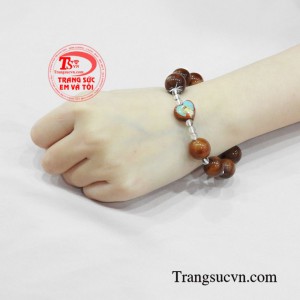 Chuỗi mân côi thạch anh tóc 13 ly