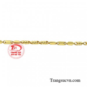 Dây chuyền nam giới vàng cá tính điển trai.