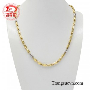 Dây chuyền nam giới vàng công danh hiện đang là xu hướng trang sức được phái mạnh đặc biệt yêu thích.