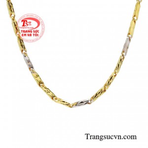 Dây chuyền nam giới vàng lịch lãm nhận đặt chế tác theo yêu cầu khách hàng.