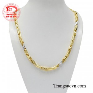 Dây chuyền nam mạnh mẽ cá tính vàng tây 10k chất lượng cao, chế tác tinh xảo