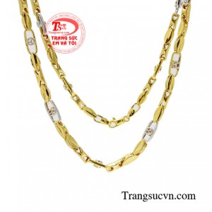 Dây chuyền nam vàng tây 10k bền đẹp, chất lượng, chế tác theo yêu cầu khách hàng