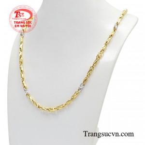 Chiếc dây chuyền ấn tượng hợp với xu hướng hiện nay phù hợp với nhiều trang phục.
