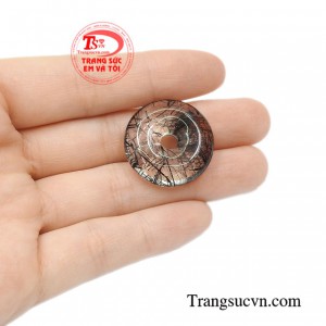 Đồng xu thạch anh tóc an lành chất lượng.