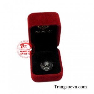 Đồng xu thạch anh tóc an yên