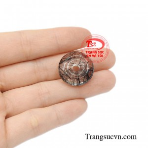 Đồng xu thạch anh tóc an yên đẹp.