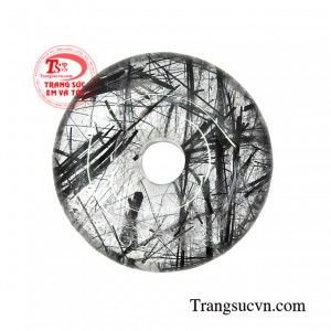 Đồng xu thạch anh tóc chất lượng màu sắc đẹp, phù hợp làm mặt dây bọc vàng, bạc thời trang và phong cách.