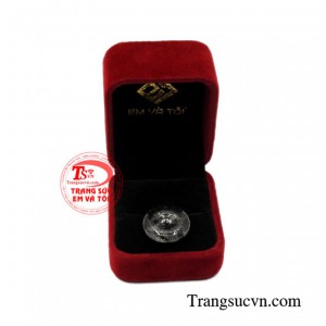 Đồng xu thạch anh tóc đen đẹp