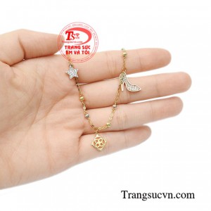 Lắc chân vàng tây thời thượng Korea 10k.