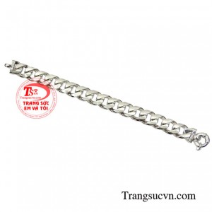 Lắc nam vàng trắng thời thượng giao hàng tận nơi.