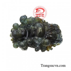 Phật di lặc sapphire thiên nhiên bền đẹp, chất lượng, chạm khắc tinh xảo.
