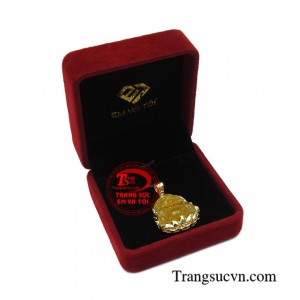 Mặt dây Di Lặc thạch anh tóc thịnh vượng