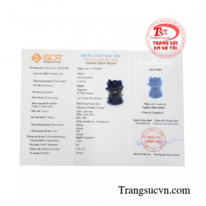 Mặt phật Di Lặc sapphire phú quý