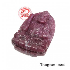 Mặt phật Ruby tuổi Dậu có giấy kiểm định đá quý uy tín.