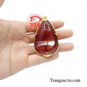 Mặt vàng thạch anh tóc mệnh hỏa bền đẹp.