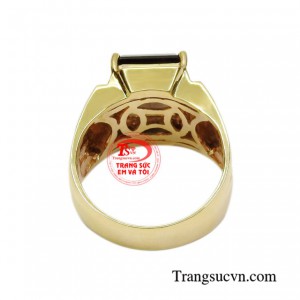 Nhẫn nam thạch anh ám khói bền đẹp, chất lượng