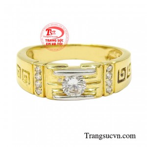 Chiếc nhẫn vàng này sẽ là mang đến vẻ hợp thời trang và đầy ấn tượng tạo vẻ tự tin cho người đeo.