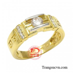 Nhẫn vàng tây thời thượng thanh toán an toàn.