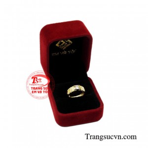 Nhẫn vàng tây thời thượng uy tín.
